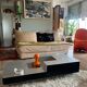 Table basse aluminium et bois