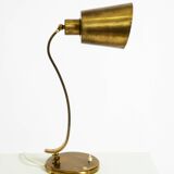Beautiful, rare, large, heavy mid-century modern brass table lamp