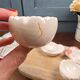 Vintage egg service for 2: Chicken egg cups & shells + fabric hats