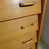 Chest of drawers vintage rag maker from the 60s light wood