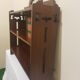 Art nouveau mahogany shelf
