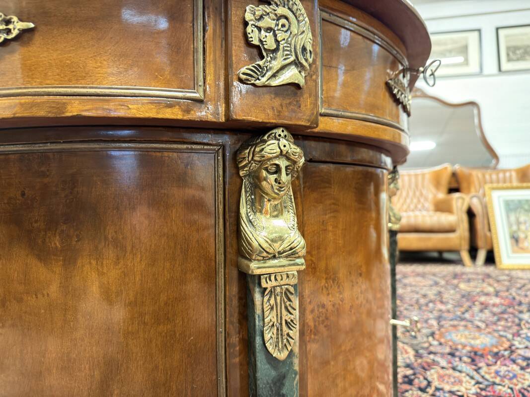 Antique French Louis XIV Oval Writing Desk