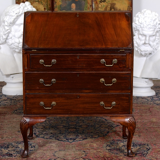 Antique Edwardian carved mahogany desk