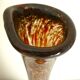 Art blown glass vase with inclusions of many colors