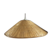 Suspension en rotin vintage