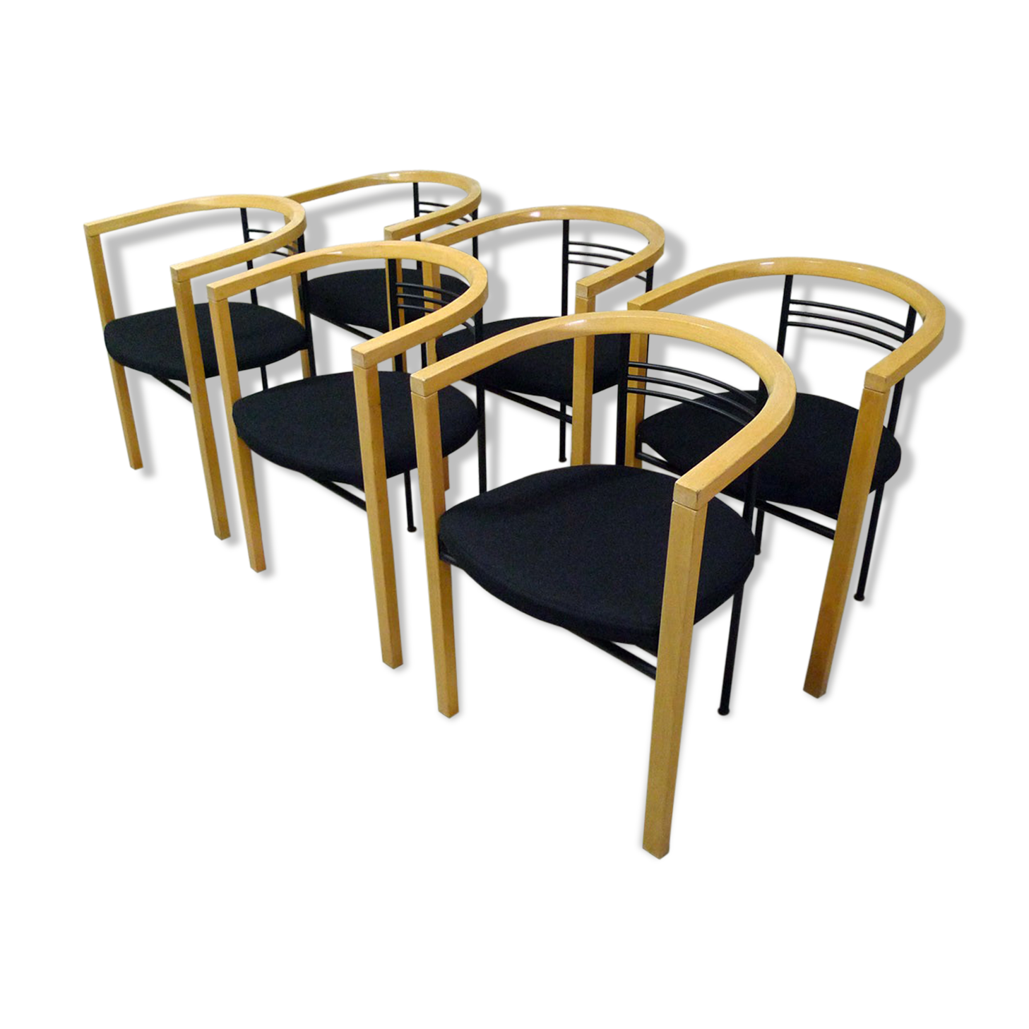 Set of 6 chairs, Italie, 1980