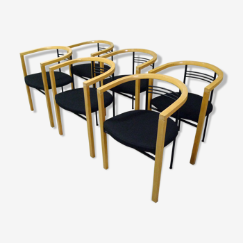 Série de 6 chaises, Italie, 1980