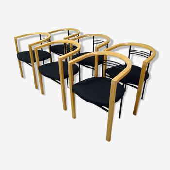 Set of 6 chairs, Italie, 1980