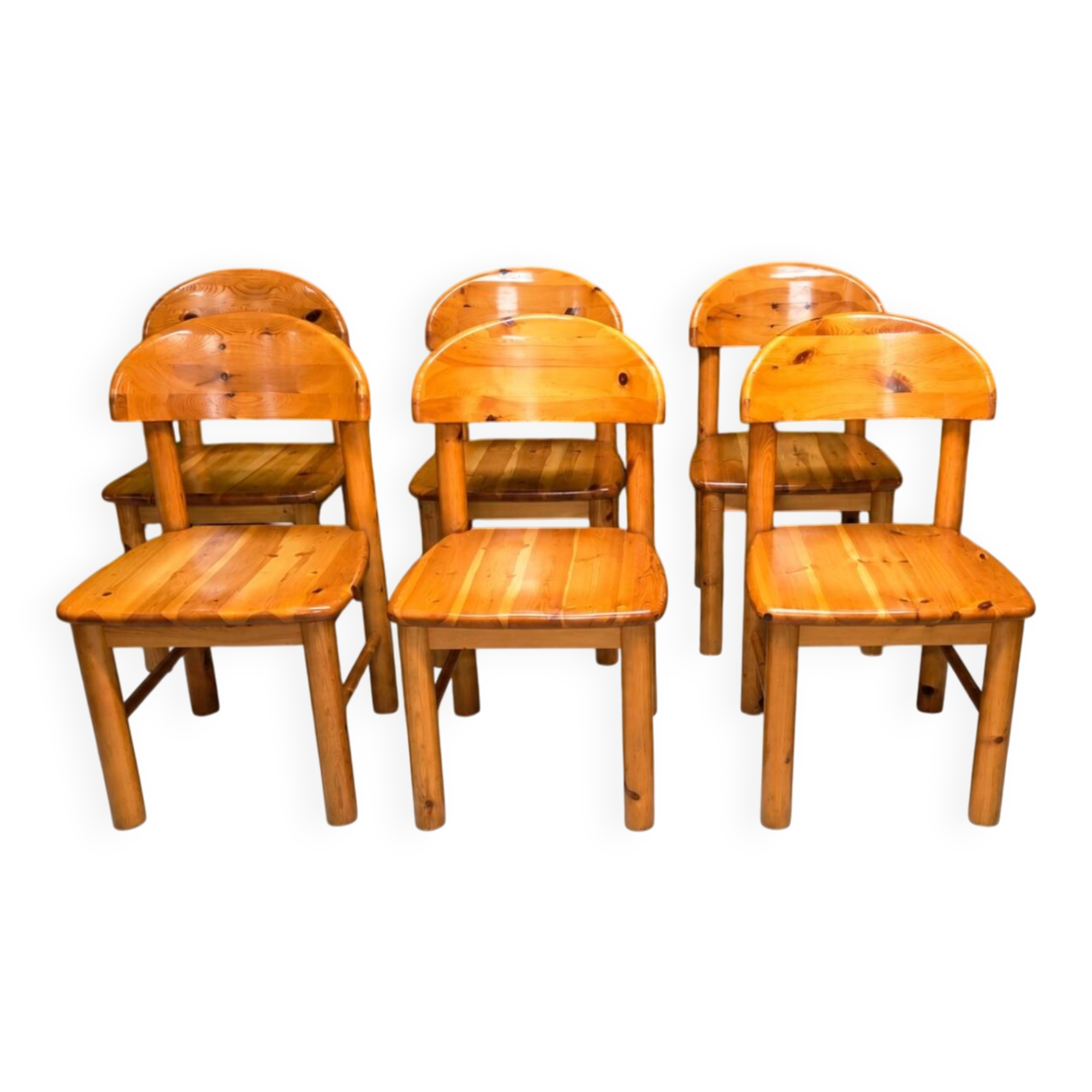 Lot de 6 chaises vintage RAINER DAUMILLER 70"