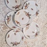 6 art deco dessert plates