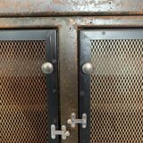 Old steel workshop cabinet