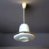 Lampe à suspension en verre blanc moderne danoise