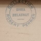 Gouache originale de Sonia DELAUNAY - Étude de tissu - Robert PERRIER