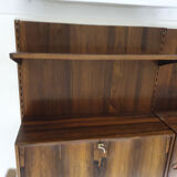 Bibliothèque murale en palissandre par Kai Kristiansen pour Feldballes Mobelfabrik, Danemark années 1950