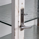 Iron and glass medical display cabinet 1930s