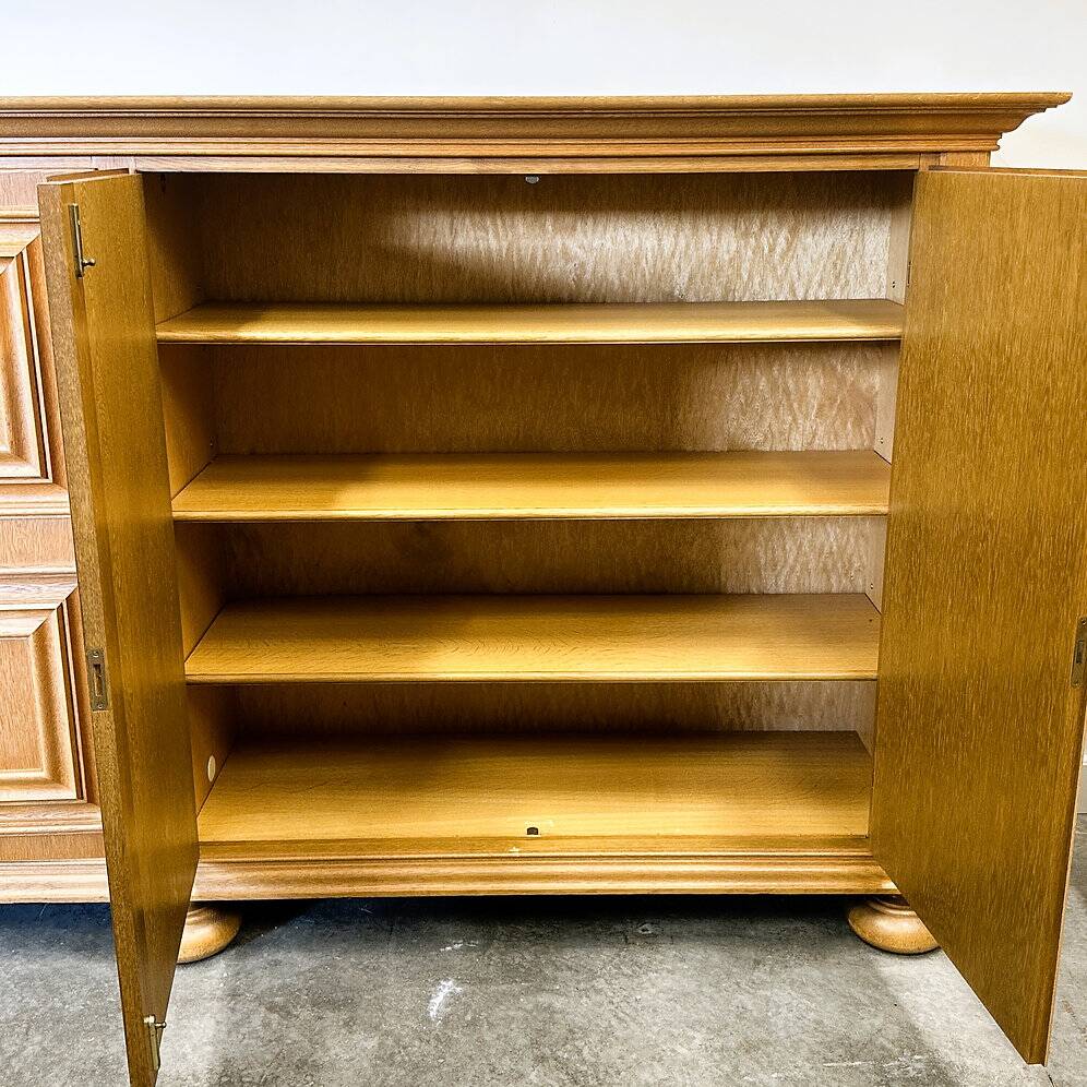 Mid 20th century solid oak brutalist sideboard