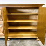 Mid 20th century solid oak brutalist sideboard