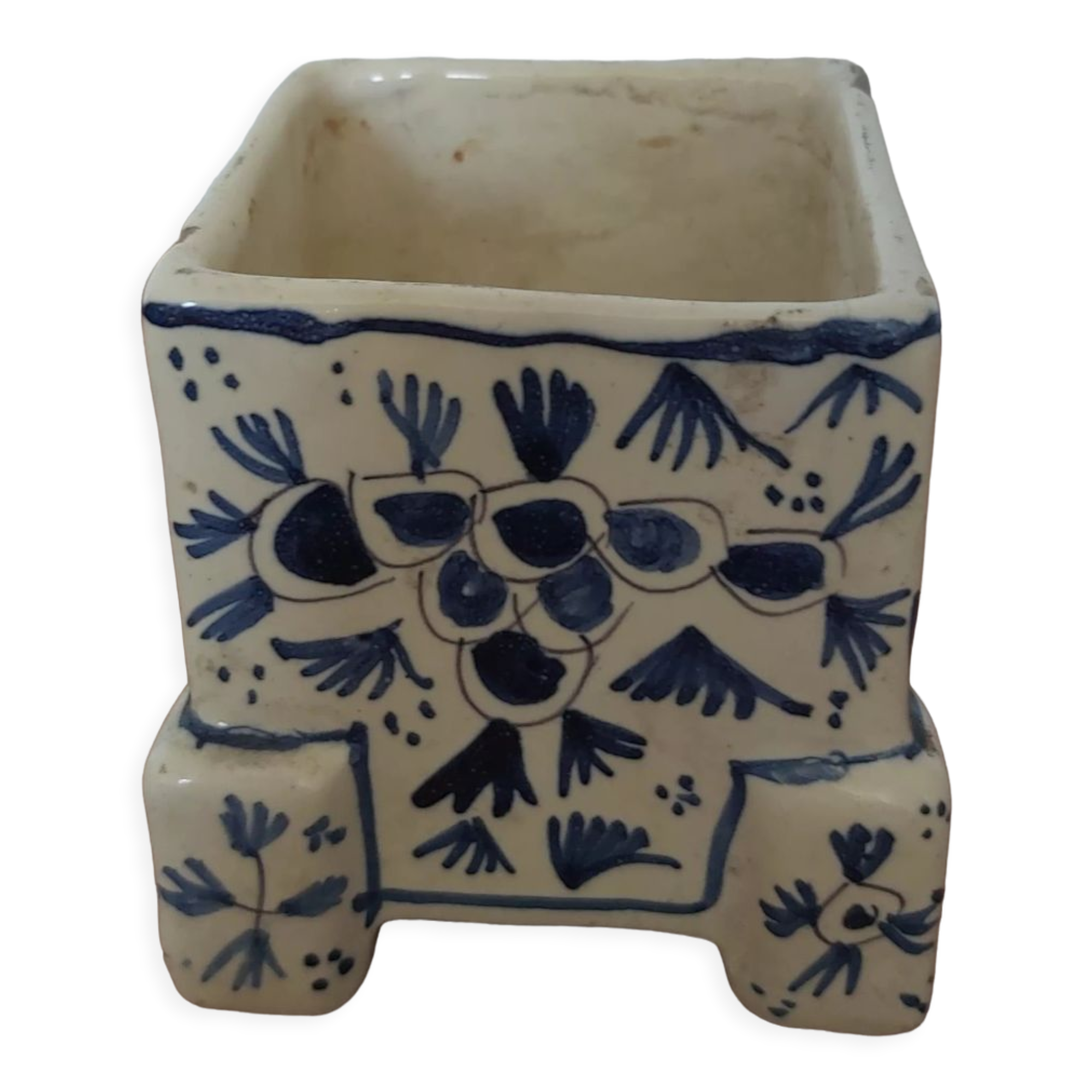 Delft earthenware plant pot circa 1900