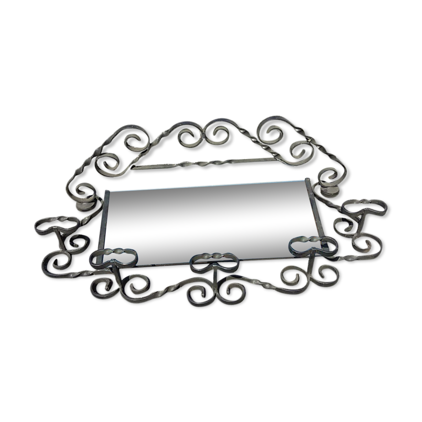 Art deco wrought iron coat hanger