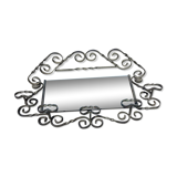 Art deco wrought iron coat hanger