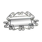 Art deco wrought iron coat hanger