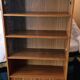 Vintage: Wooden display cabinet with 5 shelves, 4 wooden legs.
