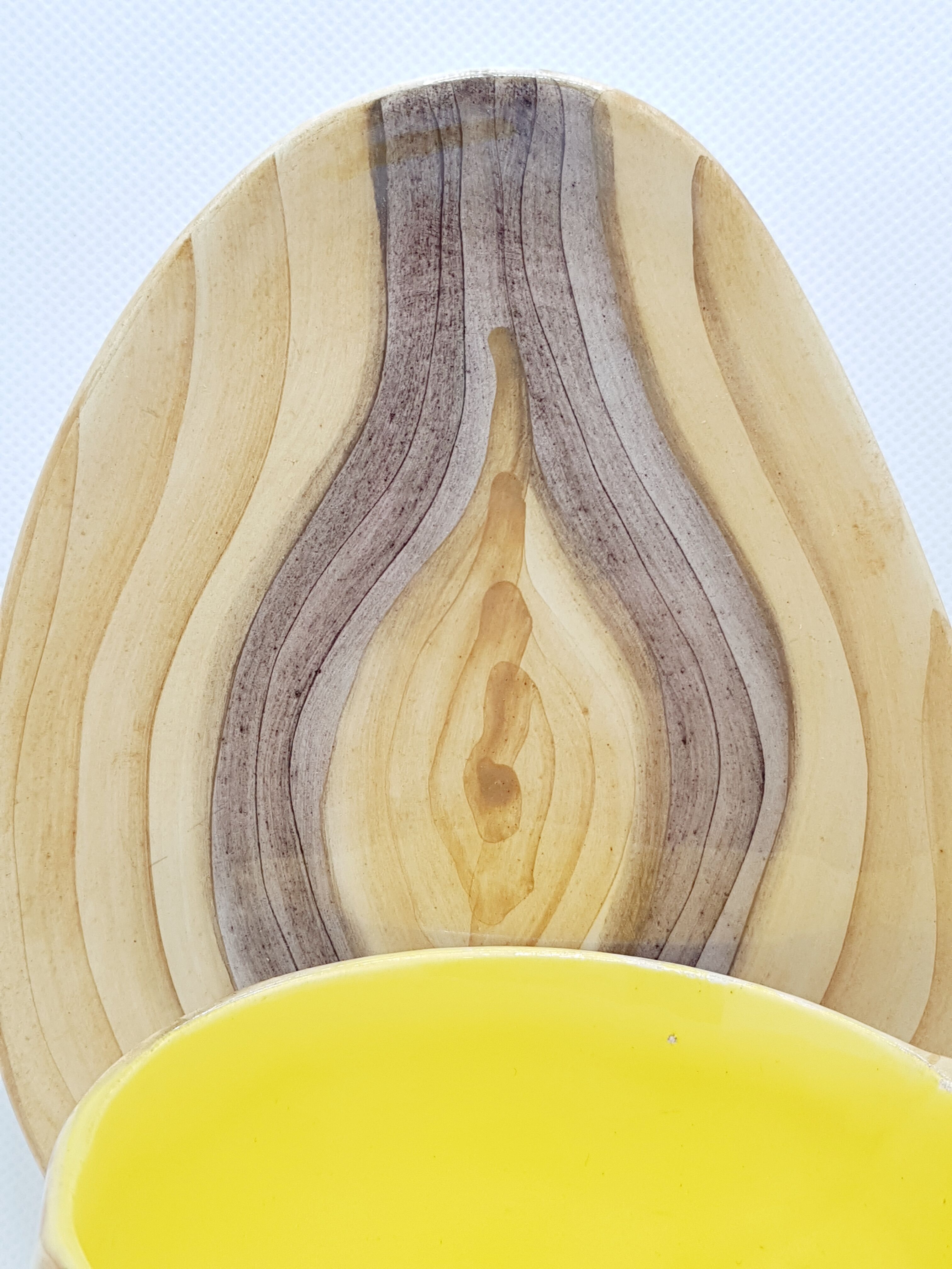Tasse et soucoupe effet bois