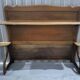 Authentic old vintage solid oak headboard in very good condition