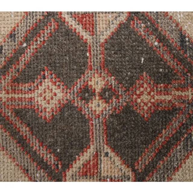 Vintage Turkish Hand-Knotted Red Runner Rug 83x380