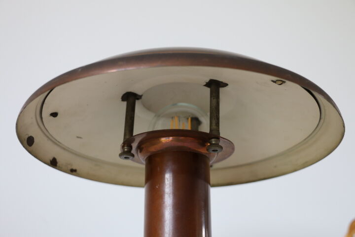 Copper mushroom lamp circa 1940