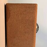 Vintage raw clay chamotte wall light, Guy Bareff, France 1970