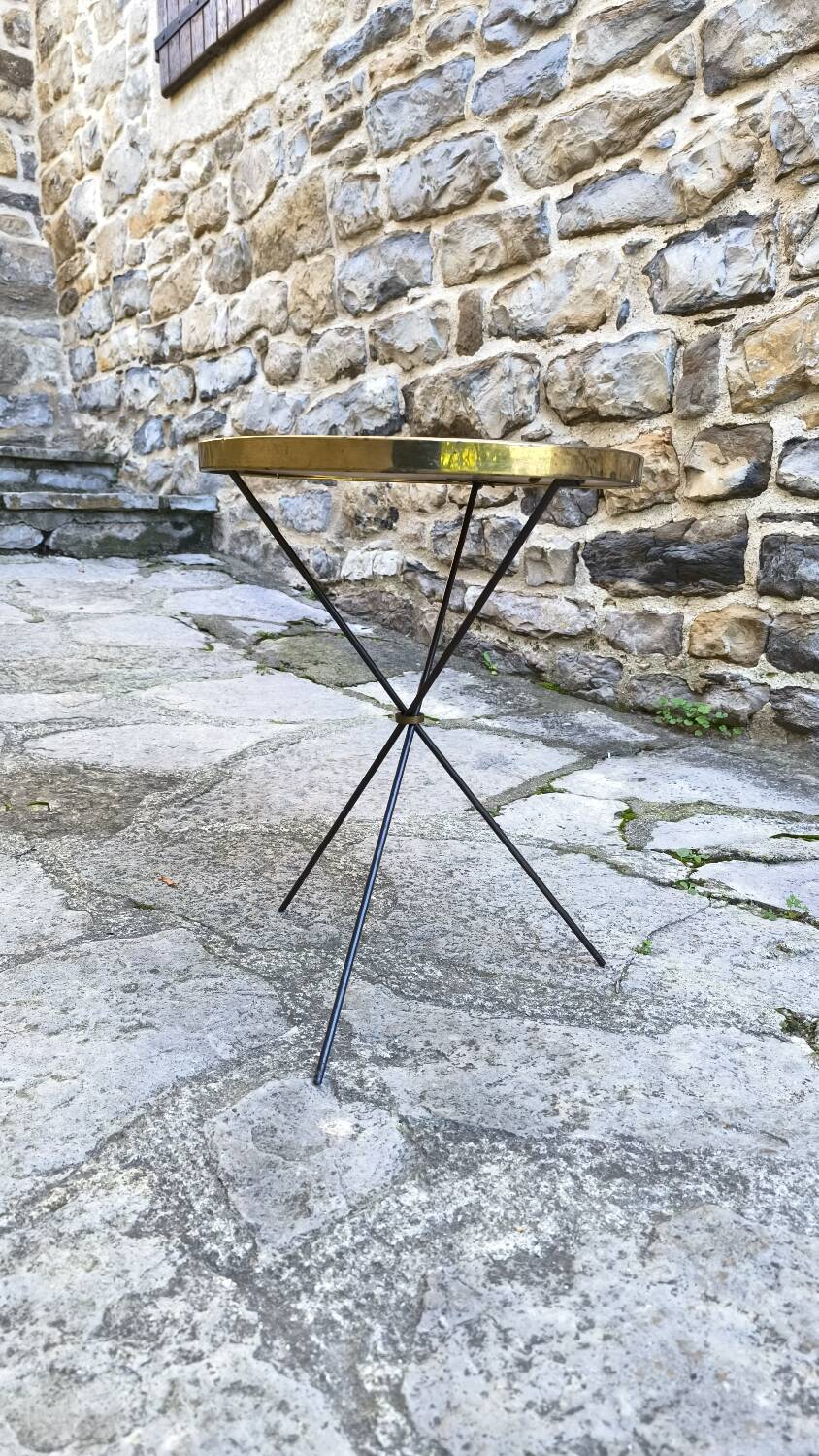 Tripod side table by Mechanical Mirror Works Inc 1950