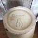 Ancien vase étrusque céramique beige décor fleurs émaillées
