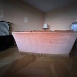 Vintage terrcota velvet 3-seater sofa from the 60s/70s