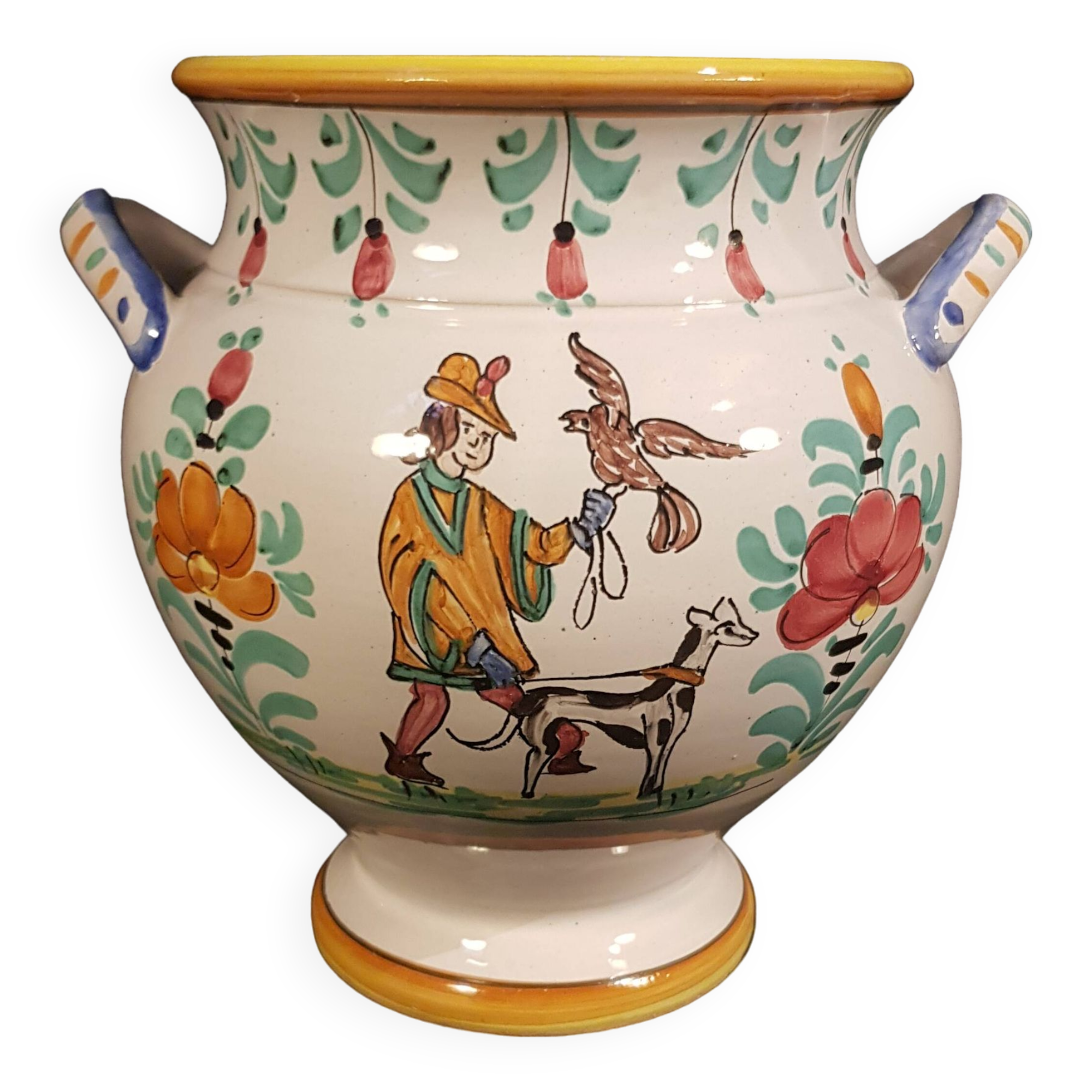 Italian earthenware vase