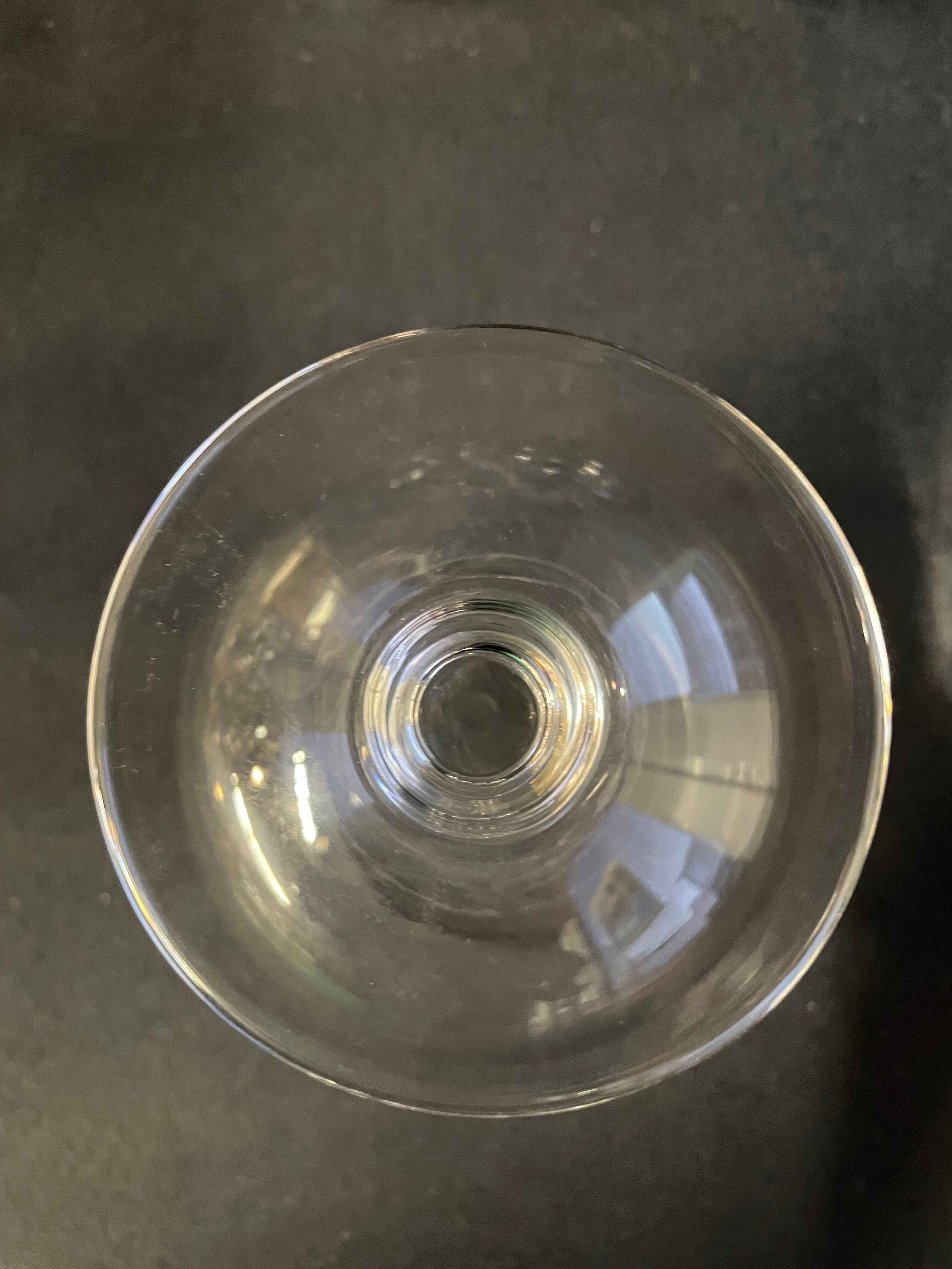 6 old tasting balloon glasses (cognac/armagnac) - light blown crystal