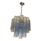 Contemporary Sky-Blue Italian Murano Glass “Tronchi” Chandelier