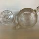 Ancien sucrier verre moulé à facettes
