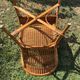 Vintage colonial lounge chair in rattan, pre-1950s.