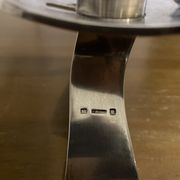 Candlestick candlestick design 1970 metal silver Saint Médard