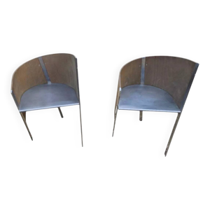 Paire de fauteuils paolo