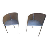 Pair of armchairs Paolo Pallucco & Mireille Rivier circa 1988 Italy