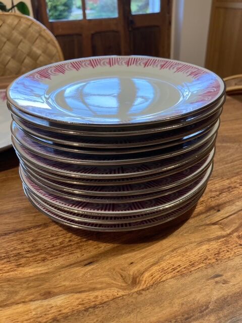 Service à dessert en porcelaine de Limoges Art Deco