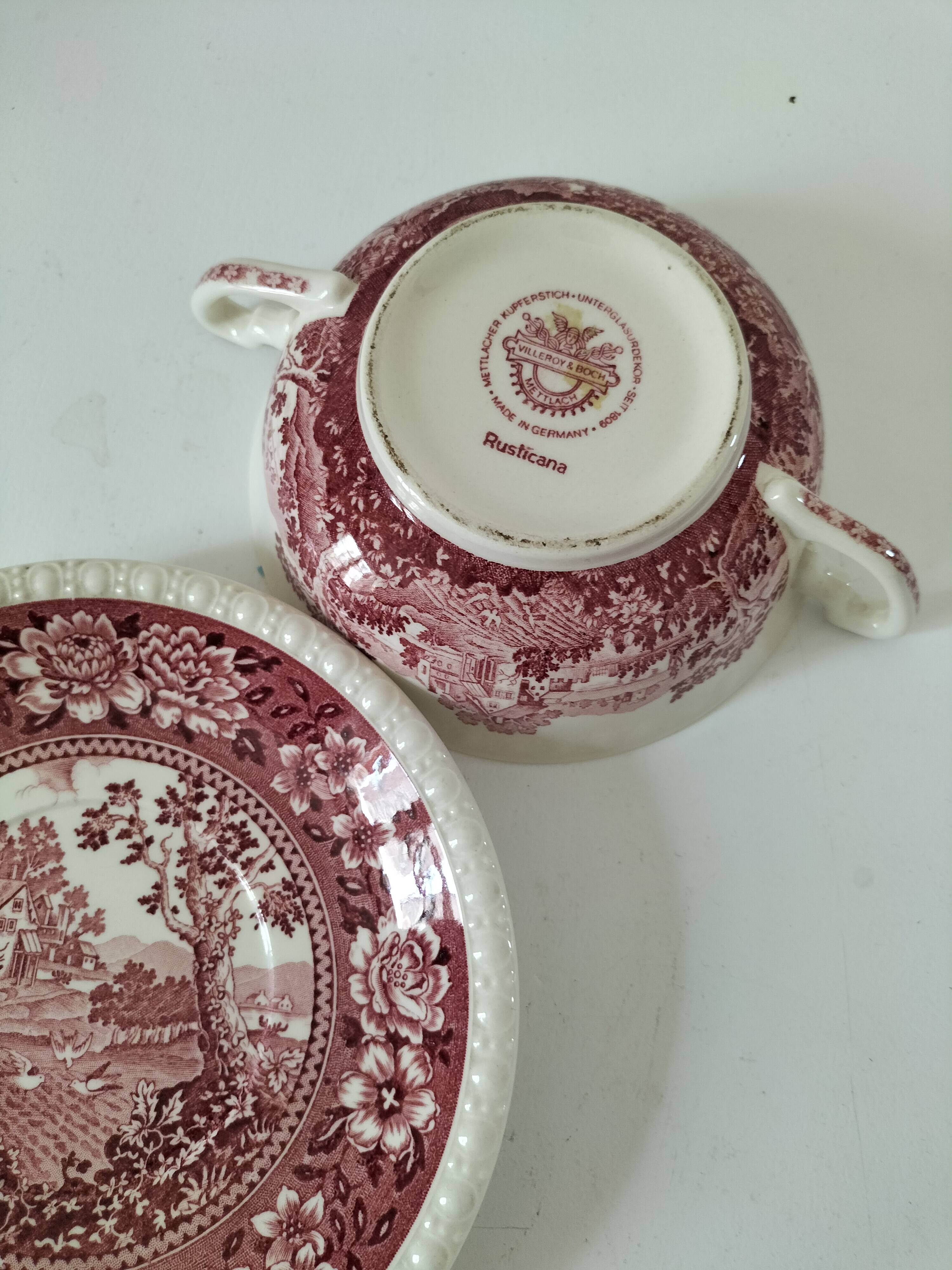 Villeroy and Boch Rusticana two-handled cup and saucer