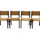 Vintage dining room chairs with papercord seat / 1970 design