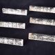 6 triangular-shaped knife rests in lead crystal