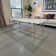 XL vintage coffee table in glass and chrome