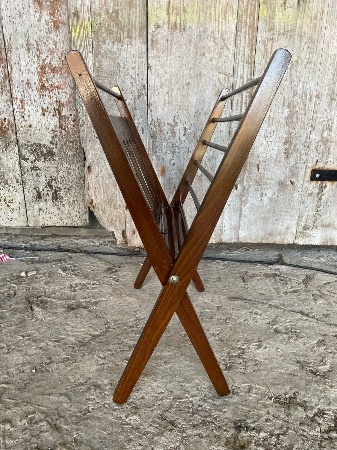 Scandinavian Folding Magazine Rack CEES BRAAKMAN for Pastoe Wood 1960s