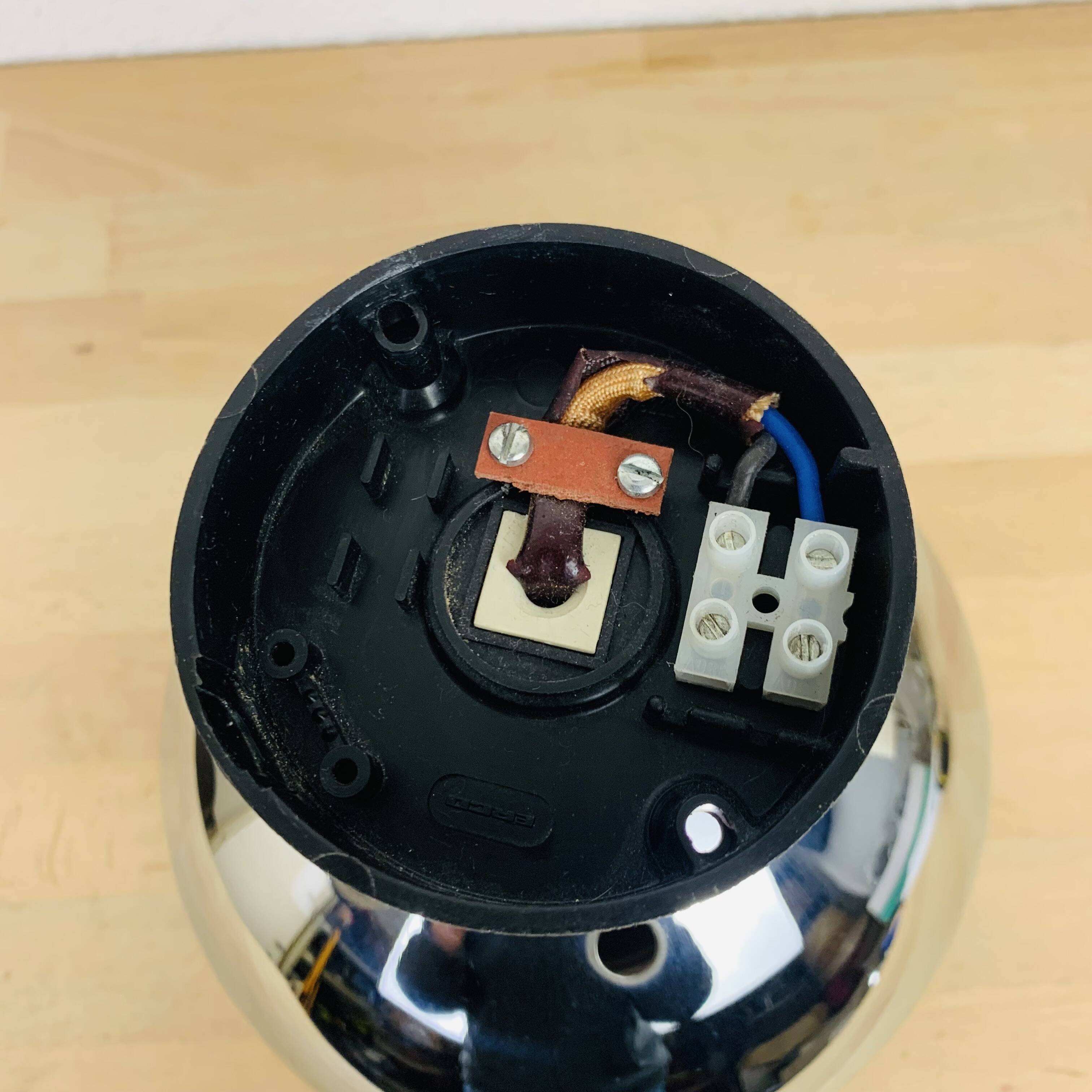 Chrome eyeball spot ceiling light Erco, 1970s