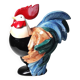 Polychrome porcelain rooster subject Hahn Georges Selim for Goebel Germany 1984